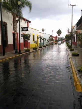 Улицы города после дождя.