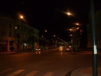 Вечерняя улица города Поти.