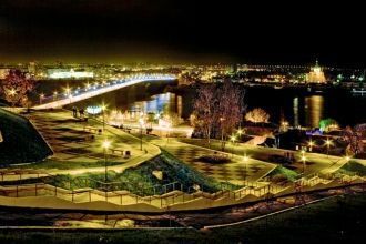 Нижний Новгород ночью.
