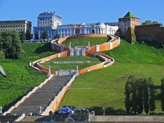 Чкаловская лестница в Нижнем Новгороде с