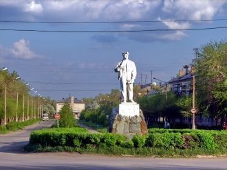 Памятник шахтёру в городе Гай.