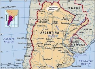 Сан-Сальвадор-де-Жужуй на карте Аргентин