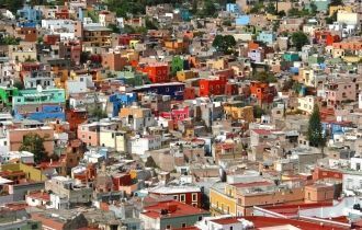 Мексика. Гуанахуато. Вид сверху. Фото.