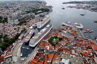 Круизный порт Ставангер с высоты
