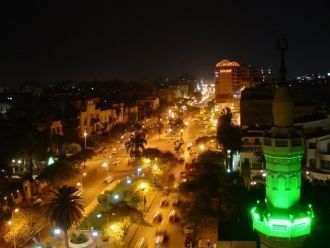 Город Танта ночью.