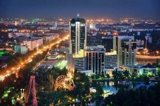Ночной Ташкент.