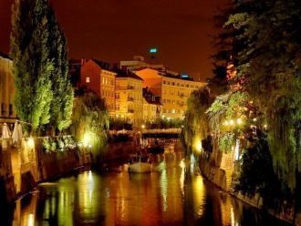 Ночная Любляна