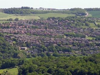 Хаддерсфилд - фото с высоты.