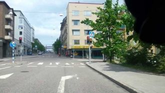 Швеция, Сёдертелье. Обзор улиц города.