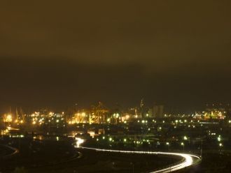 Город Констанца ночью.