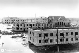 Строительство одного из районов Солигорс