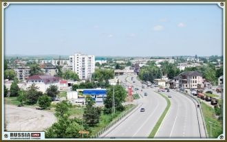 Город Баксан с высоты.