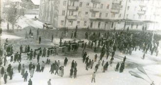 Урус-Мартан, процессия с останками жертв