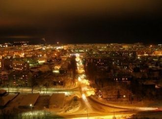 Котлас ночью.