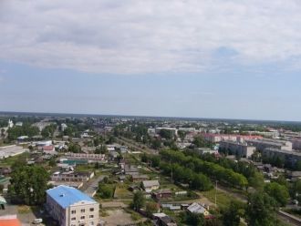 Вид на Котлас с высоты.