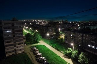 Ночной город Мценск.