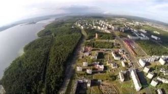 Город Усть-Илимск с высоты.