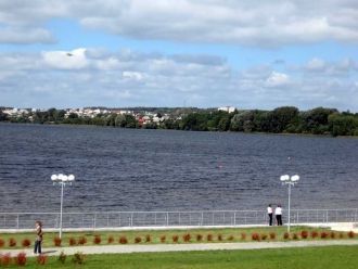 Озеро Мястро. Панорама Мяделя.