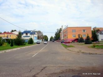 Улица города Мядель.