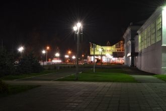 Людиново ночью.