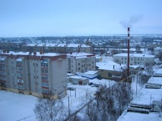 Вид города Ртищево с высоты.