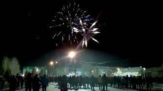 Ночная жизнь в городе Барабинск.