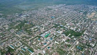 Город Славгород с высоты птичьего полета