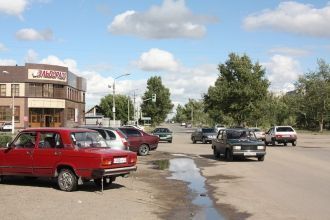 На улице города Славгород.