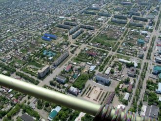 Город Славгород с высоты птичьего полета