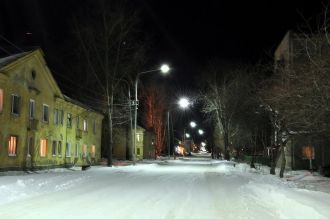Ночные улицы города Ирбит.