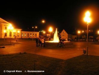 Ночной город Калинковичи