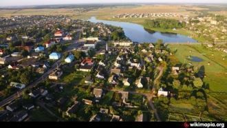 Город Докшицы с высоты.