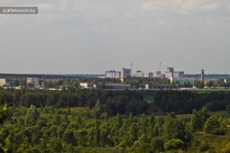 Город Климовичи с высоты.