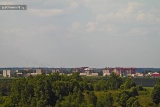 Город Климовичи с высоты.