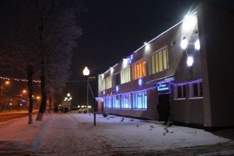 Город Костюковичи ночью.
