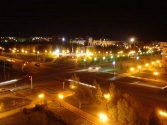 Огни ночного города Нягань