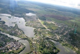 Город Лепель с высоты птичьего полета.