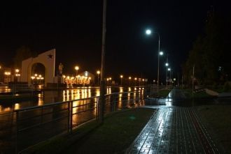 Город Сенно ночью.