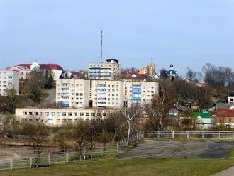 Вид на город со стадиона.