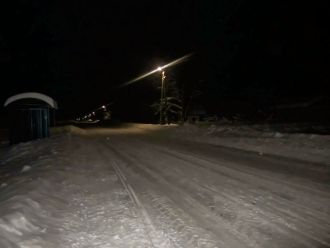 Ночные улицы города Копыль.