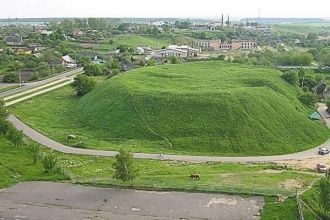 Город Копыль с высоты.