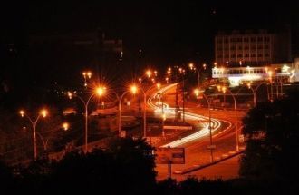 Ночные улицы города Червень.