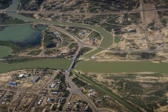 Город  Кызылорда с высоты.