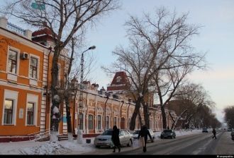 На улице города Павлодар.