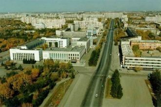 Вид сверху на улицу Дзержинского и Север
