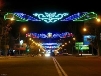 Ночной Павлодар.