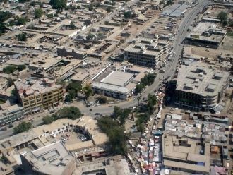 Город Джалал-Абад с высоты.