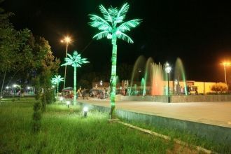 Город Джалал-Абад ночью.