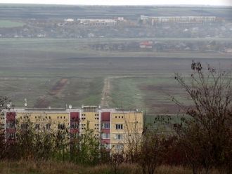 Город Чимишлия с высоты птичьего полета.