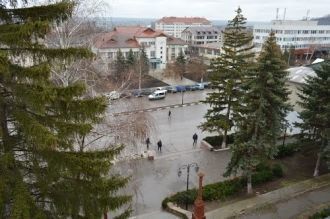 Город Чимишлия с высоты птичьего полета.